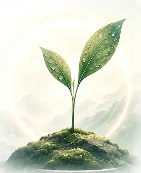 Plant on day one — a sprout breaking ground